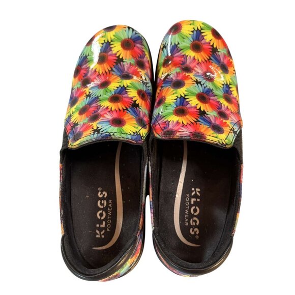 Womens Klogs Footwear Moxy Floral Multicolor Slip-On Work Shoes Size 6.5M - Picture 5 of 9
